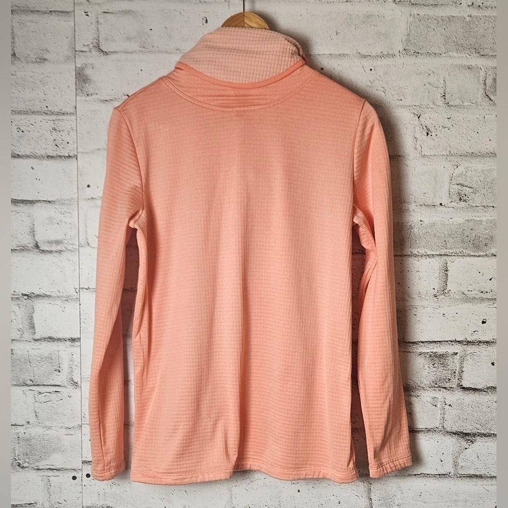 Joe Fresh Active Coral Textured Pullover Hoodie Athletic Layer S